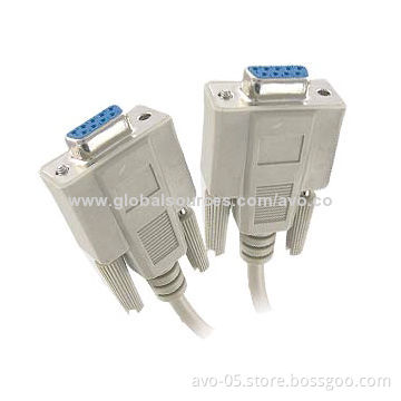 DB9 Female to Female Cables with 45P PVC Jacket, Customized Length Accepted